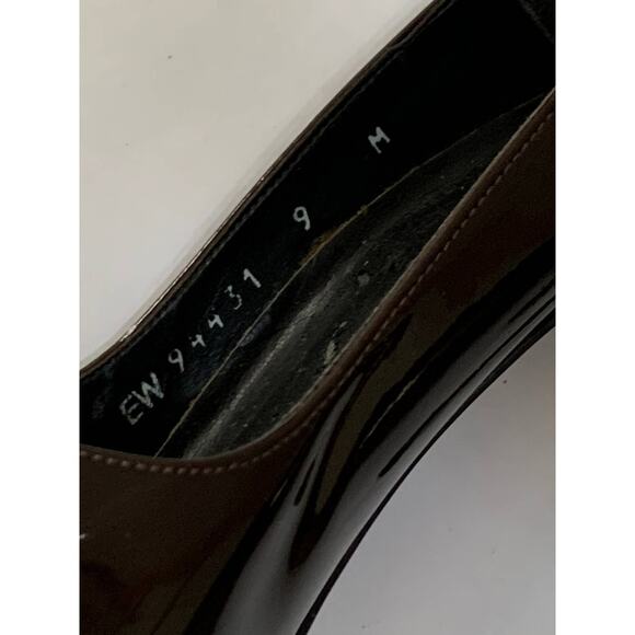 Stuart Weitzman Women's Metallic Brown Leather Peep Toe Pump Heels Size 9 - Picture 8 of 11